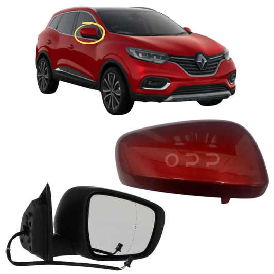 Renault Kadjar 2015-2023 Door Wing Mirror Complete Electric Heated Flame Red