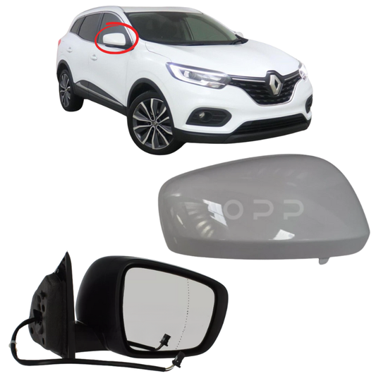 Renault Kadjar 2015-2023 Door Wing Mirror Complete Electric Heated Glacier White 369