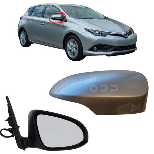 Toyota Auris 2013-2019 Door Wing Mirror Complete Electric Heated Metallic Grey