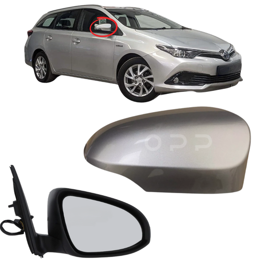 Toyota Auris 2013-2019 Door Wing Mirror Complete Electric Heated Silver