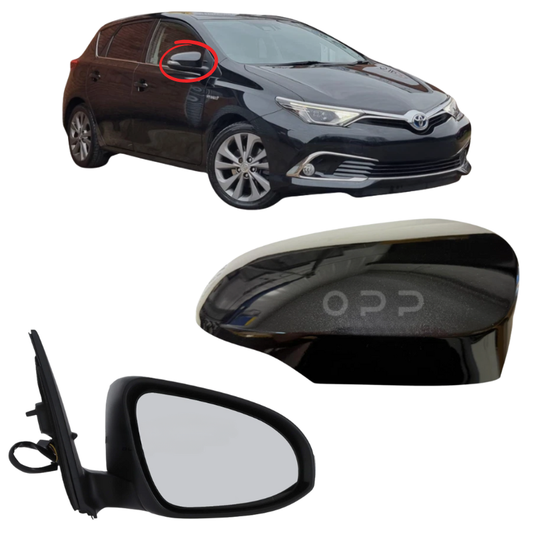 Toyota Auris 2013-2019 Door Wing Mirror Complete Electric Heated Metallic Black