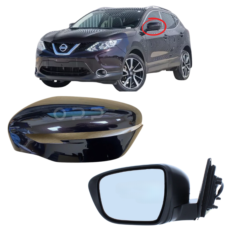 Nissan Qashqai J11 2014-2021 Wing Mirror Complete Painted Nightshade GAB