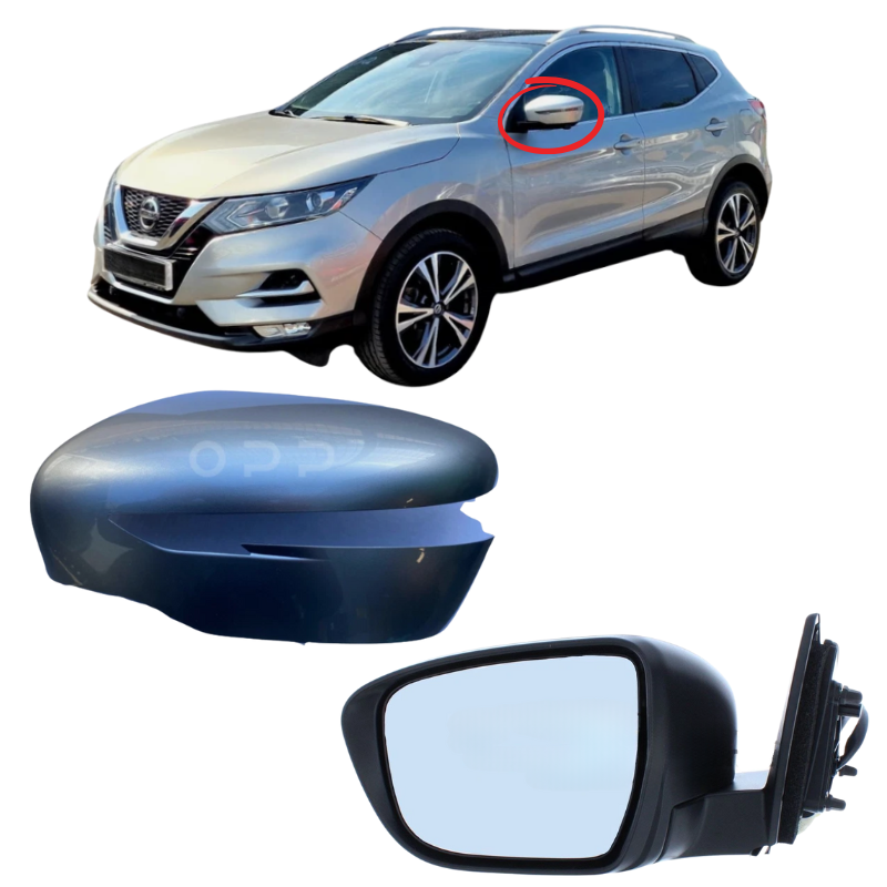 Nissan Qashqai J11 2014-2021 Wing Mirror Complete Painted Silver Metallic
