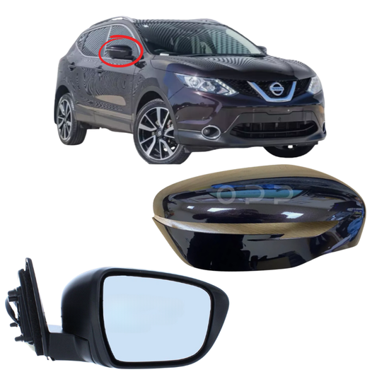 Nissan Qashqai J11 2014-2021 Wing Mirror Complete Painted Black Metallic