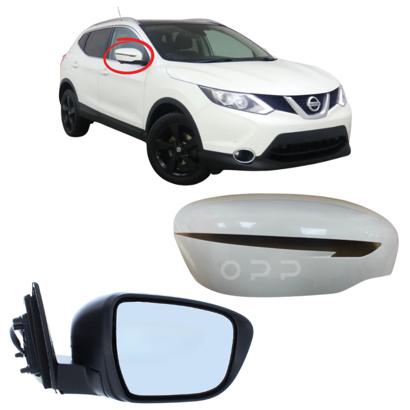 Nissan Qashqai J11 2014-2021 Wing Mirror Complete Painted White QAB
