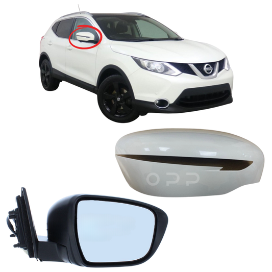 Nissan Qashqai J11 2014-2021 Wing Mirror Complete Painted White QAB