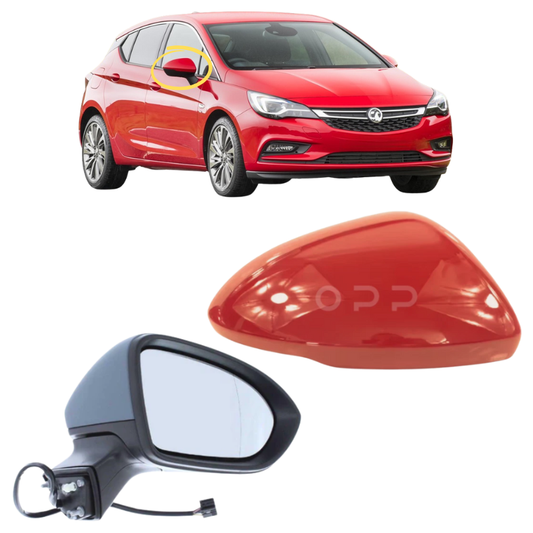 Vauxhall Astra K MK7 2015-2019 Door Wing Mirror Complete Painted Electric Red