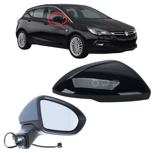 Vauxhall Astra K MK7 2015-2019 Door Wing Mirror Complete Painted Electric Black