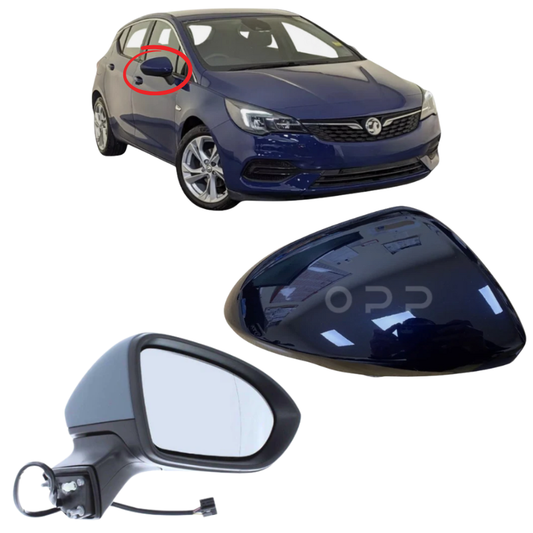 Vauxhall Astra K MK7 2015-2019 Door Wing Mirror Complete Painted Electric Dark Moon Blue