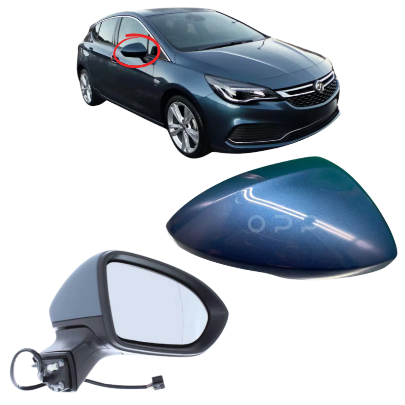 Vauxhall Astra K MK7 2015-2019 Door Wing Mirror Complete Painted Electric Deep Sky Blue