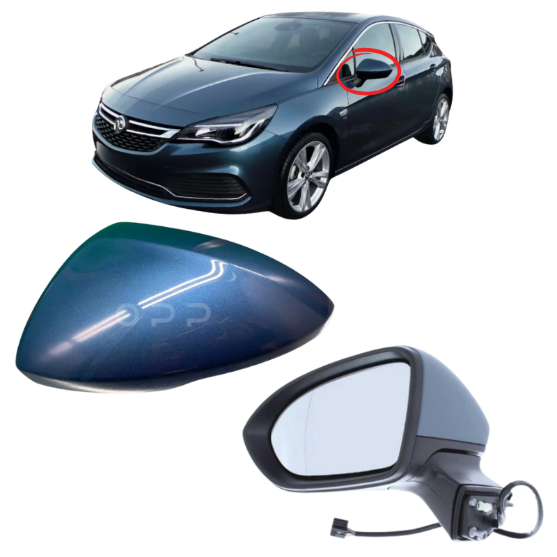 Vauxhall Astra K MK7 2015-2019 Door Wing Mirror Complete Painted Electric Deep Sky Blue
