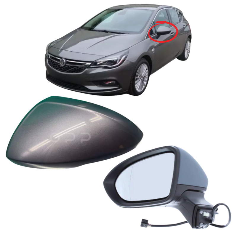 Vauxhall Astra K MK7 2015-2019 Door Wing Mirror Complete Painted Electric Satin Steel Grey