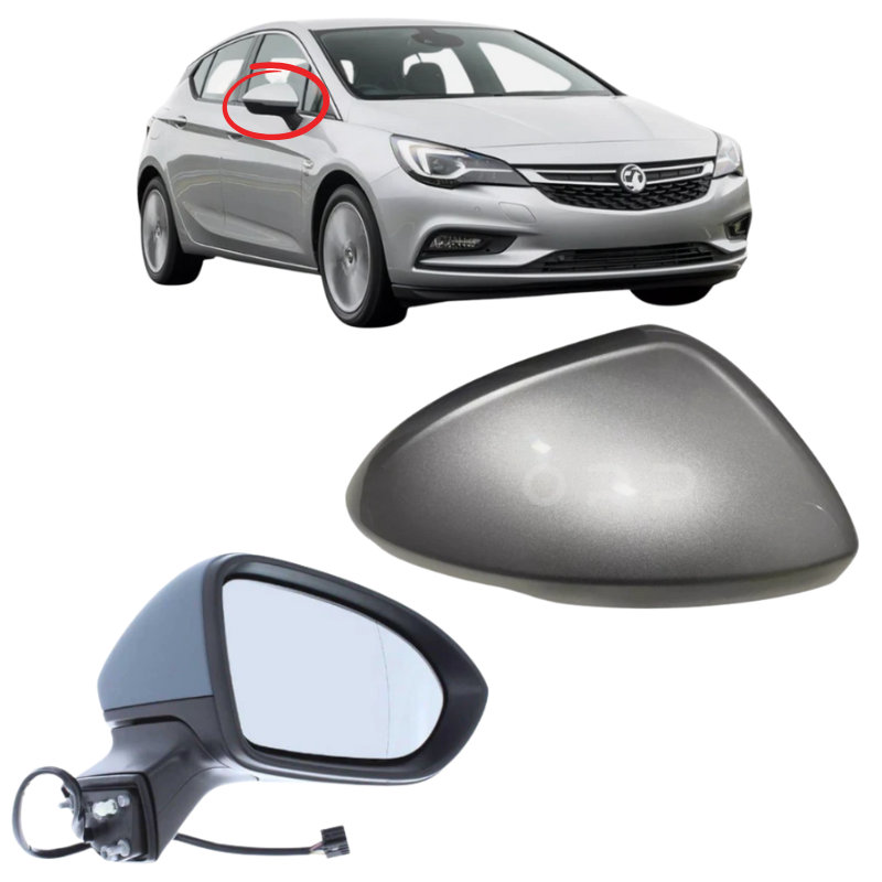 Vauxhall Astra K MK7 2015-2019 Door Wing Mirror Complete Painted Electric Sovereign Silver