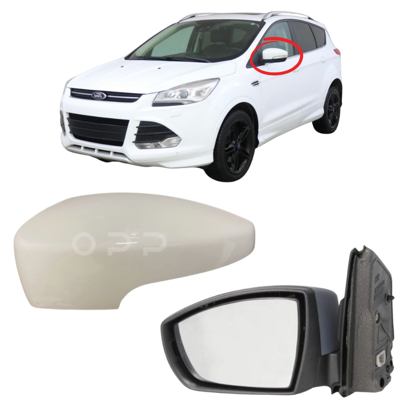 Ford Kuga 2012-2019 Door Wing Mirror Complete Painted Frozen White