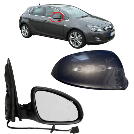 Vauxhall Astra J 2009-2015 Door Wing Mirror Complete Painted Asteroid Grey Z190