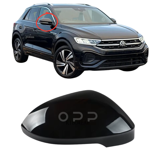 VW T-Roc 2022- Door Wing Mirror Cover Painted Deep Black Pearl LC9X