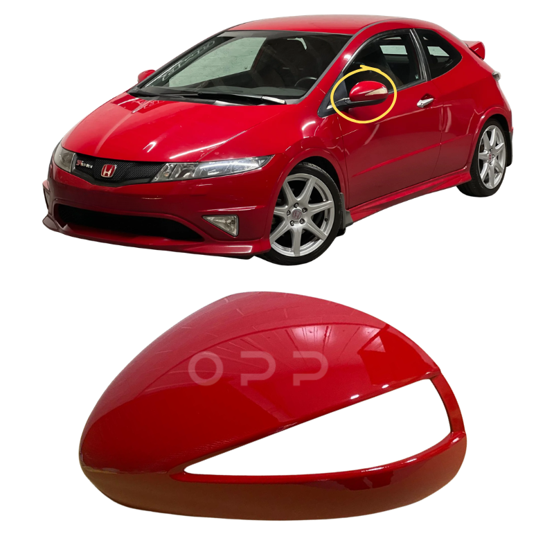 Honda Civic 2005-2012 Door Wing Mirror Cover Painted Milano Red R81