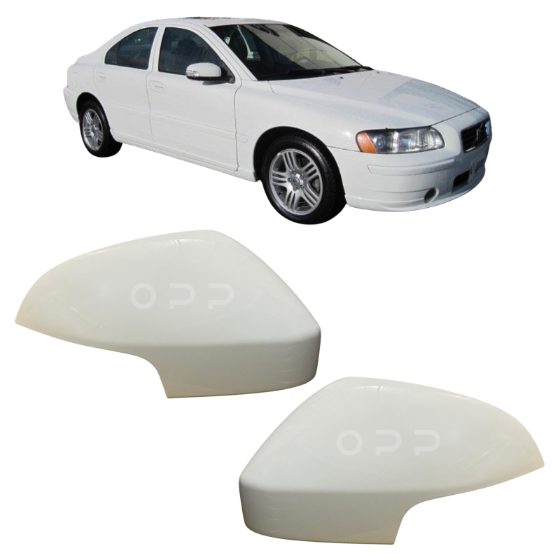 Volvo C30 S40 S60 V50 V70 2007-2009 Door Wing Mirror Cover Painted Ice White