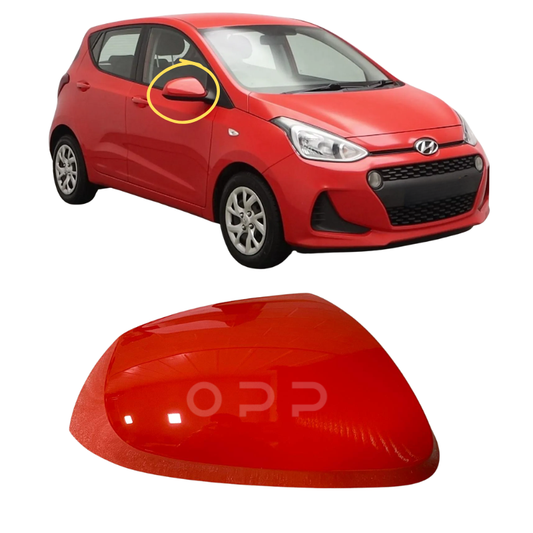 Hyundai i10 2013-2021 Door Wing Mirror Cover Painted Tomato Red