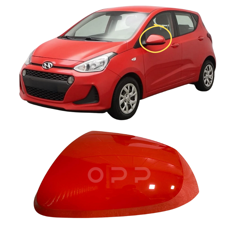 Hyundai i10 2013-2021 Door Wing Mirror Cover Painted Tomato Red