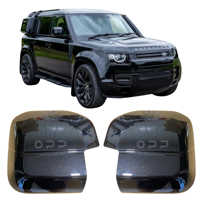 Land Rover Defender 2020- Wing Mirror Cover Painted Santorini Black Metallic