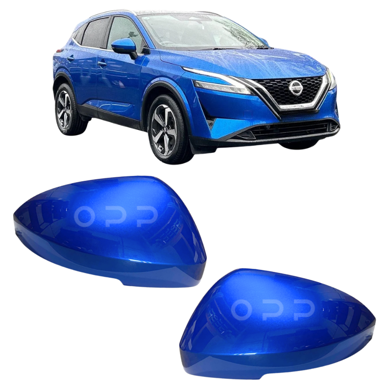 Nissan Qashqai 2021-2024 Door Wing Mirror Cover Painted Candy Blue