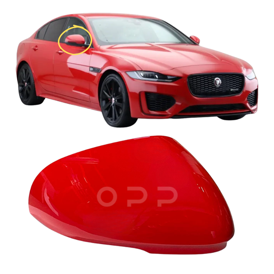 Jaguar XE 2015- Door Wing Mirror Cover Painted Caldera Red