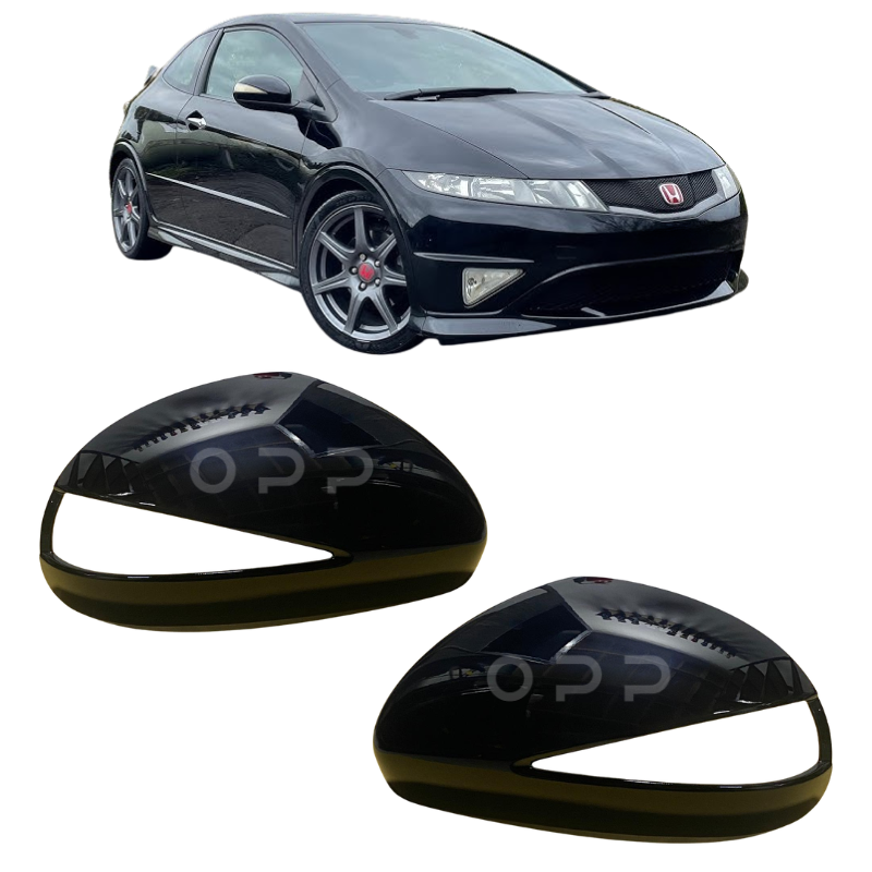 Honda Civic 2005-2012 Door Wing Mirror Cover Painted Nighthawk Black B92P