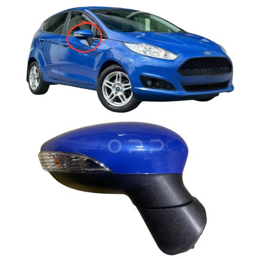 Ford Fiesta MK7 2013-2017 Wing Mirror Painted Nautical Blue Electric