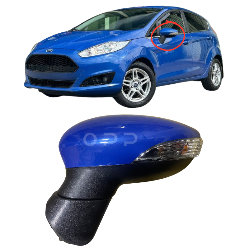 Ford Fiesta MK7 2013-2017 Wing Mirror Painted Nautical Blue Electric