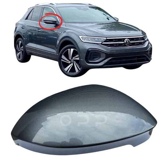 VW T-Roc 2022- Door Wing Mirror Cover Painted Indium Grey LR7H