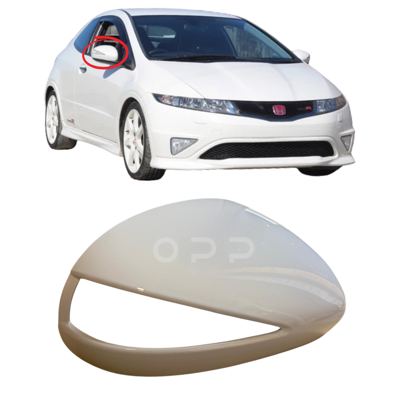 Honda Civic 2005-2012 Door Wing Mirror Cover Painted White