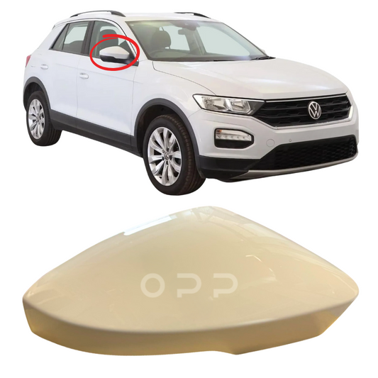 VW T-Roc 2017-2022 Door Wing Mirror Cover Painted White