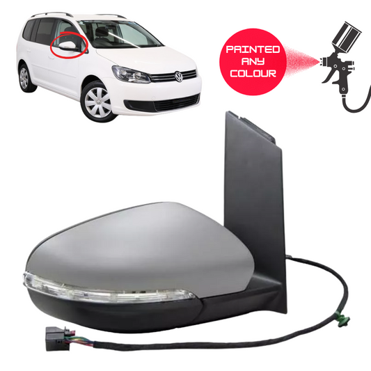 VW Touran 2010-2016 Door Wing Mirror Complete Painted Electric