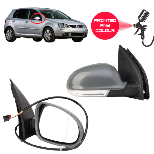VW Golf MK5 2003-2009 Door Wing Mirror Complete Painted Electric