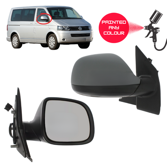 VW Transporter T5.1 2010-2015 Door Wing Mirror Complete Painted Electric