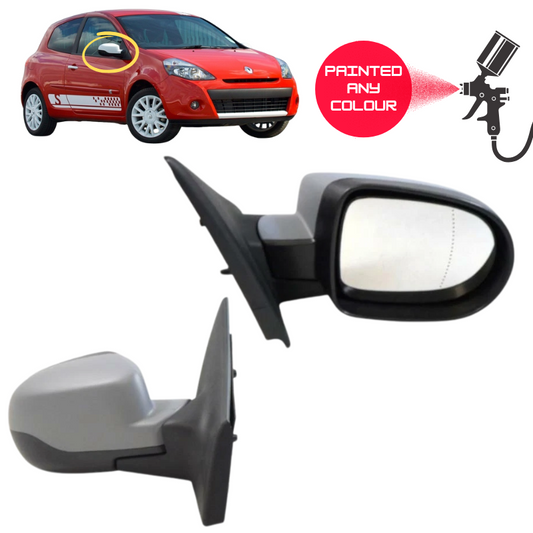 Renault Clio MK3 2009-2013 Door Wing Mirror Complete Painted Electric