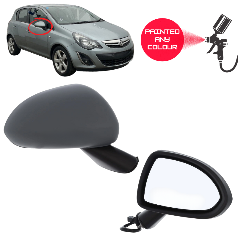 Vauxhall Corsa D & E 2006-2019 Door Wing Mirror Complete Painted Electric
