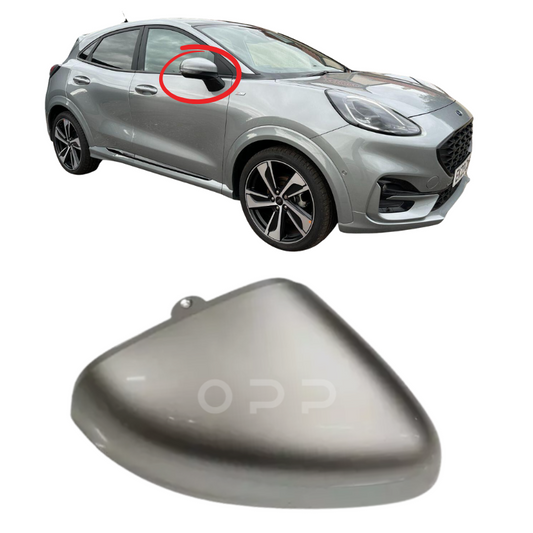 Ford Puma 2019- Door Wing Mirror Cover Painted Moondust Silver