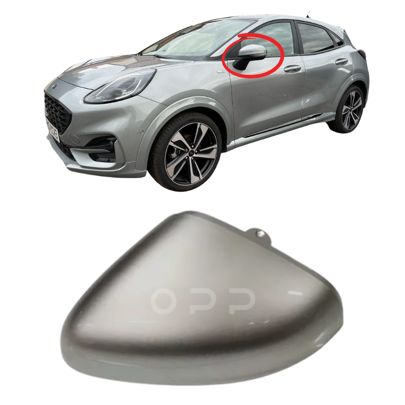 Ford Puma 2019- Door Wing Mirror Cover Painted Moondust Silver