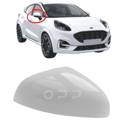 Ford Puma 2019- Door Wing Mirror Cover Painted White