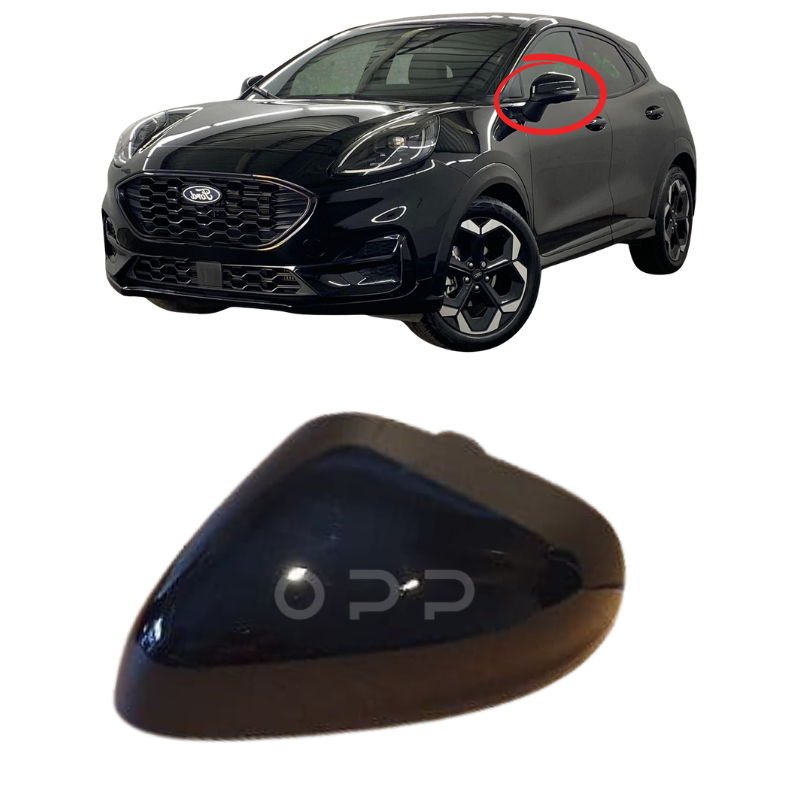 Ford Puma 2019- Door Wing Mirror Cover Painted Black