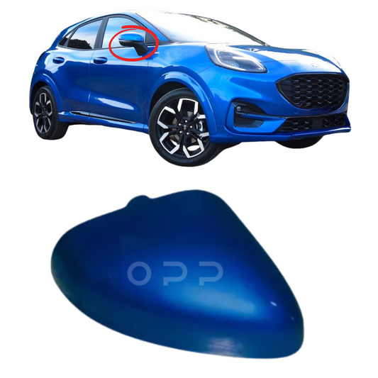 Ford Puma 2019- Door Wing Mirror Cover Painted Blue
