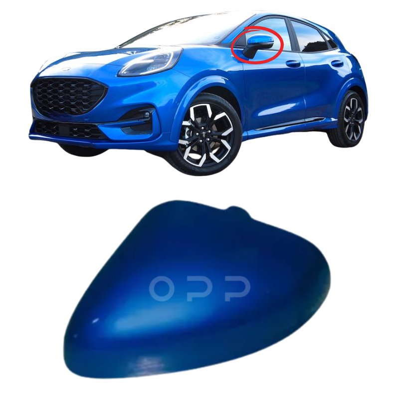 Ford Puma 2019- Door Wing Mirror Cover Painted Blue
