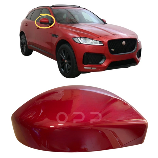 Jaguar F Pace 2016-2022 Door Wing Mirror Cover Painted Firenze Red