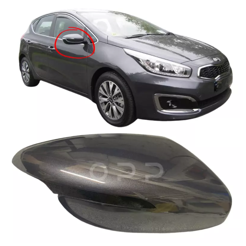 Kia Ceed 2012-2018 Door Wing Mirror Cover Painted Grey Metallic