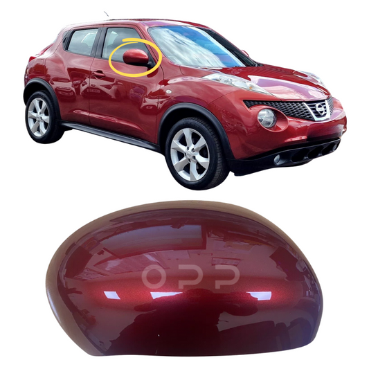 Nissan Juke 2010-2014 Door Wing Mirror Cover Painted Force Red NAH