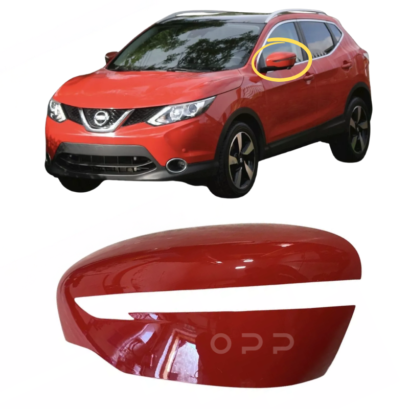 Nissan Qashqai 2014-2021 Door Wing Mirror Cover Painted Solid Red Z10