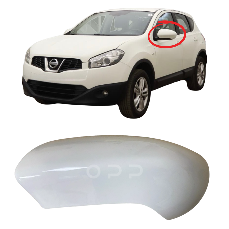 Nissan Qashqai 2006-2014 Door Wing Mirror Cover Painted White 326