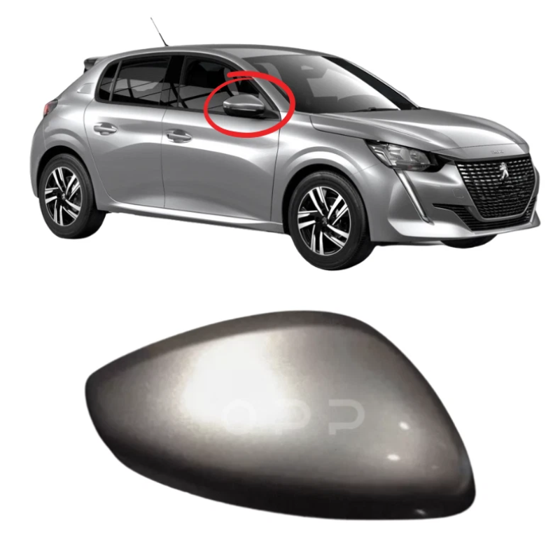 Peugeot 2008 2013-2019 Door Wing Mirror Cover Painted Gris Artense KCA
